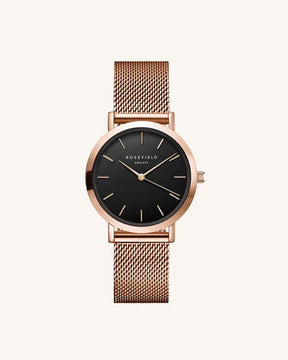 Tribeca Black Rose Gold - 33mm